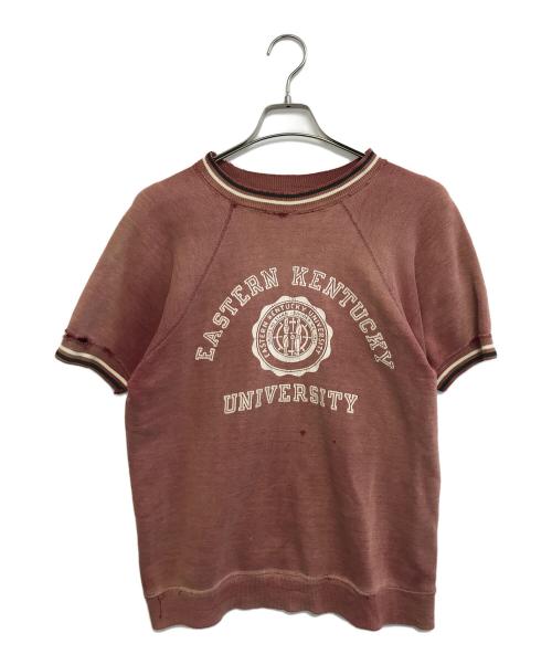 USED（ユーズド）USED (ユーズド) 3段プリント半袖スウェット レッド サイズ:不明の古着・服飾アイテム