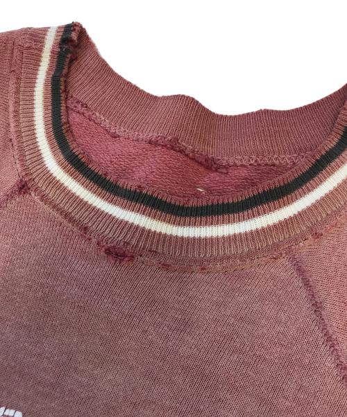 USED（ユーズド）USED (ユーズド) 3段プリント半袖スウェット レッド サイズ:不明の古着・服飾アイテム
