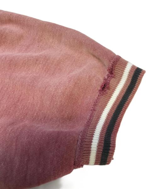 USED（ユーズド）USED (ユーズド) 3段プリント半袖スウェット レッド サイズ:不明の古着・服飾アイテム