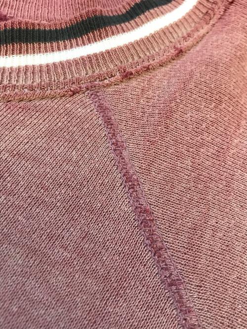 USED（ユーズド）USED (ユーズド) 3段プリント半袖スウェット レッド サイズ:不明の古着・服飾アイテム