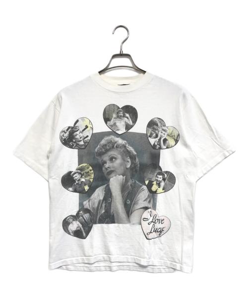 MARLIN TEASE（マーリンティーズ）MARLIN TEASE (マーリンティーズ) プリントTシャツ ホワイト サイズ:Lの古着・服飾アイテム