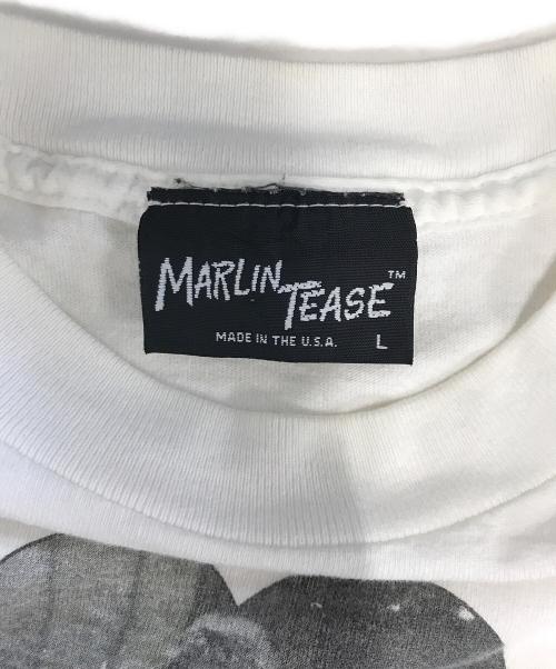 MARLIN TEASE（マーリンティーズ）MARLIN TEASE (マーリンティーズ) プリントTシャツ ホワイト サイズ:Lの古着・服飾アイテム