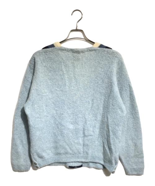 TOWN CRAFT（タウンクラフト）TOWN CRAFT (タウンクラフト) モヘア混Vネックニット スカイブルー サイズ:Mの古着・服飾アイテム