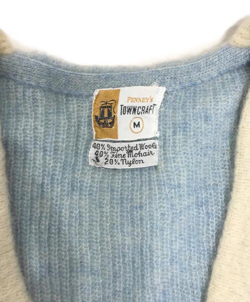 TOWN CRAFT（タウンクラフト）TOWN CRAFT (タウンクラフト) モヘア混Vネックニット スカイブルー サイズ:Mの古着・服飾アイテム