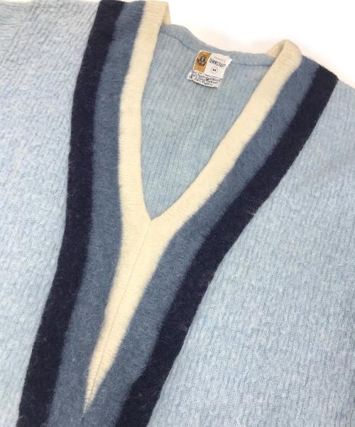 TOWN CRAFT（タウンクラフト）TOWN CRAFT (タウンクラフト) モヘア混Vネックニット スカイブルー サイズ:Mの古着・服飾アイテム