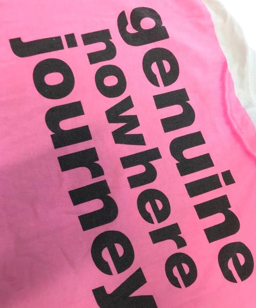 SAINT MICHAEL（セントマイケル）SAINT MICHAEL (セントマイケル) A BATHING APE (アベイシングエイプ) HANDPRINT BAPE SS TEE ピンク×ホワイト サイズ:2XLの古着・服飾アイテム