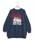 Hysteric Glamourヒステリックグラマー）の古着「CONEY ISLAND刺繍スウェット」｜ネイビー