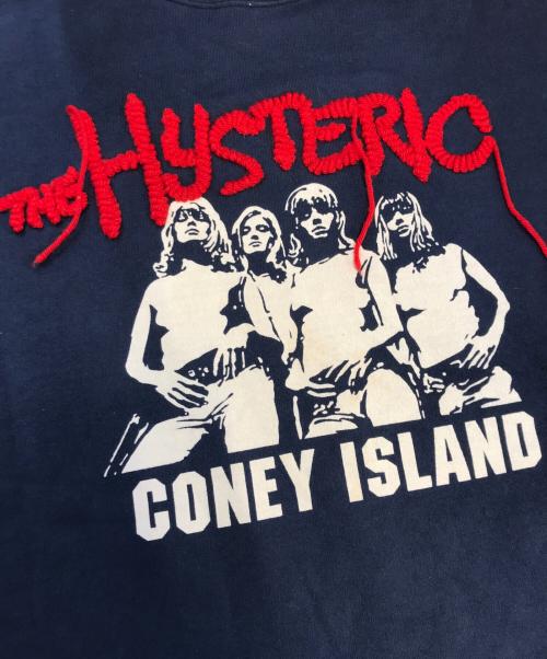 Hysteric Glamour（ヒステリックグラマー）Hysteric Glamour (ヒステリックグラマー) CONEY ISLAND刺繍スウェット ネイビー サイズ:FREEの古着・服飾アイテム