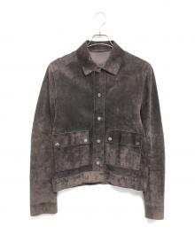 GUCCI（グッチ）の古着「スエード レザージャケット」｜ブラウン