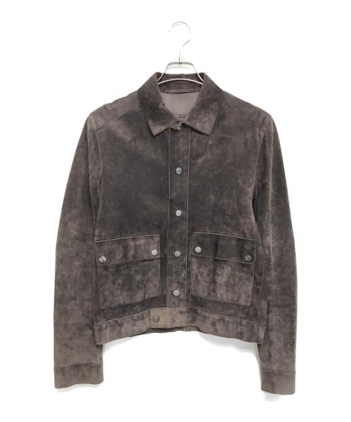 GUCCI（グッチ）GUCCI (グッチ) スエード レザージャケット ブラウン サイズ:44の古着・服飾アイテム