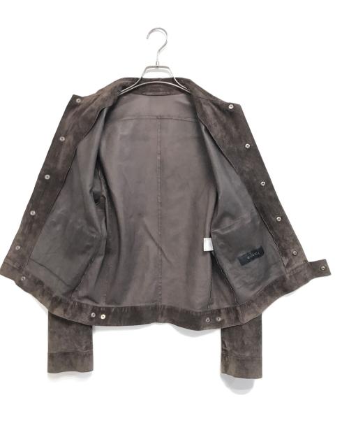 GUCCI（グッチ）GUCCI (グッチ) スエード レザージャケット ブラウン サイズ:44の古着・服飾アイテム