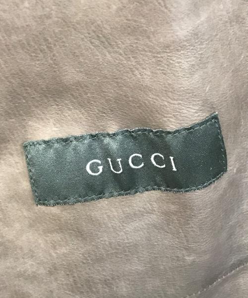 GUCCI（グッチ）GUCCI (グッチ) スエード レザージャケット ブラウン サイズ:44の古着・服飾アイテム