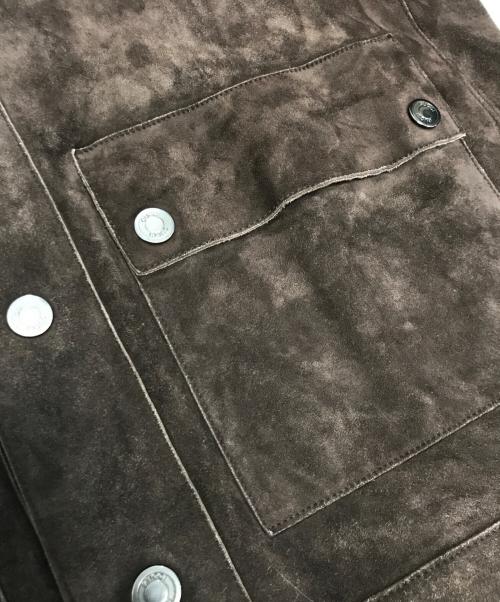 GUCCI（グッチ）GUCCI (グッチ) スエード レザージャケット ブラウン サイズ:44の古着・服飾アイテム