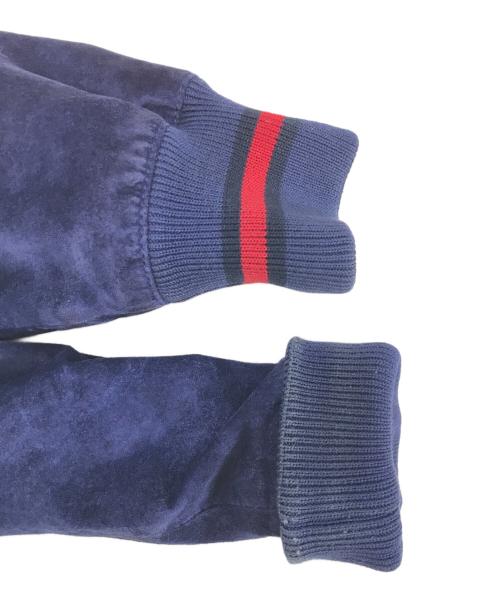 GUCCI（グッチ）GUCCI (グッチ) スエード レザージャケット ブルー サイズ:46の古着・服飾アイテム
