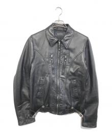 GUCCI（グッチ）の古着「レザージャケット」｜ブラック