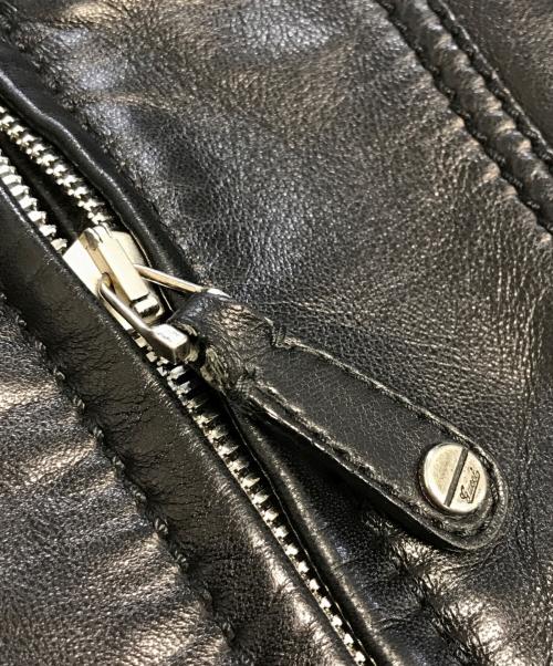 GUCCI（グッチ）GUCCI (グッチ) レザージャケット ブラック サイズ:46の古着・服飾アイテム