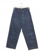 BUTCHER PRODUCTSブッチャープロダクツ）の古着「シンチバック デニムトラウザーパンツ」｜インディゴ
