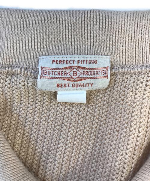 BUTCHER PRODUCTS（ブッチャープロダクツ）BUTCHER PRODUCTS (ブッチャープロダクツ) ニットポロシャツ ベージュ サイズ:36の古着・服飾アイテム