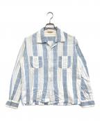 BUTCHER PRODUCTSブッチャープロダクツ）の古着「オープンカラー長袖シャツ」｜スカイブルー