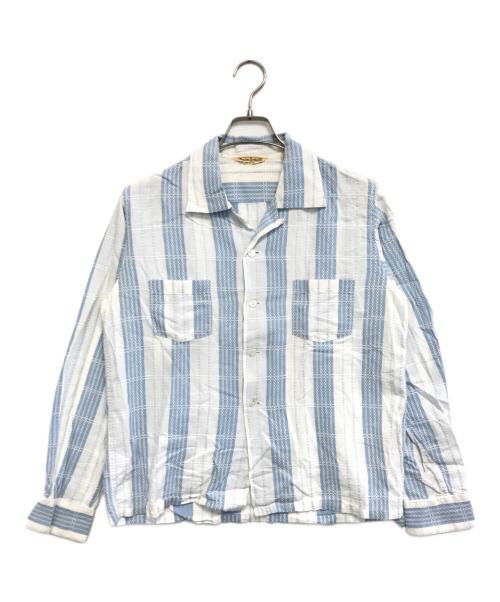 BUTCHER PRODUCTS（ブッチャープロダクツ）BUTCHER PRODUCTS (ブッチャープロダクツ) オープンカラー長袖シャツ スカイブルー サイズ:14 1/2の古着・服飾アイテム