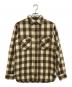 ATLAST & CO（アットラスト）の古着「マチ付ウールチェックシャツ」｜ブラウン