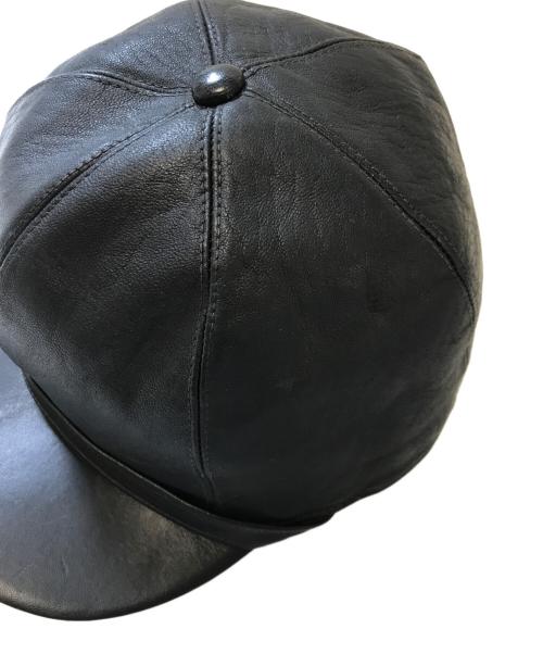 BUTCHER PRODUCTS（ブッチャープロダクツ）BUTCHER PRODUCTS (ブッチャープロダクツ) ホースハイド レザーキャップ ブラック サイズ:7 1/4の古着・服飾アイテム