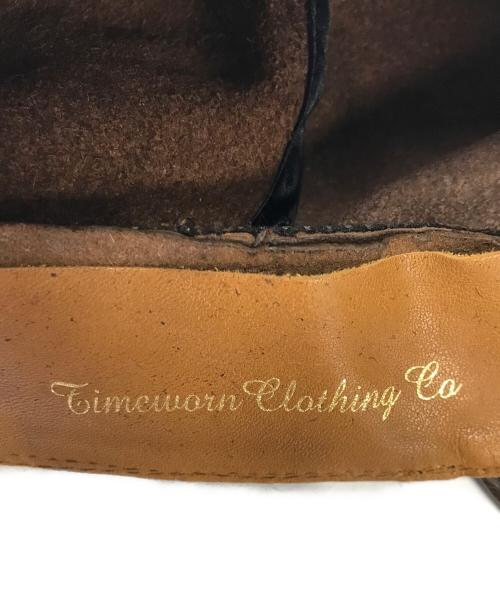 TIMEWORN CLOTHING（タイムウォーンクロージング）TIMEWORN CLOTHING (タイムウォーンクロージング) ホースハイド レザーキャスケット ブラウン サイズ:7 1/4の古着・服飾アイテム