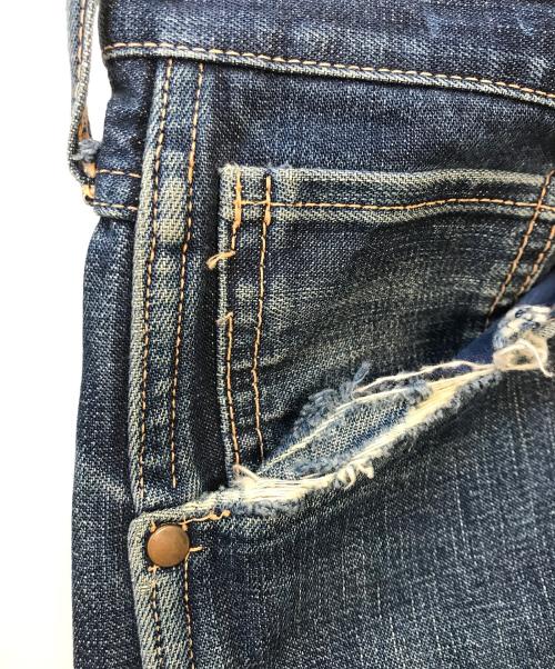 BAPE BY A BATHING APE（ベイプバイアベイシングエイプ）BAPE BY A BATHING APE (ベイプバイアベイシングエイプ) フロントスターペイントデニムパンツ インディゴ サイズ:Lの古着・服飾アイテム