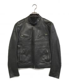 GUCCI（グッチ）の古着「レザージャケット」｜ブラック
