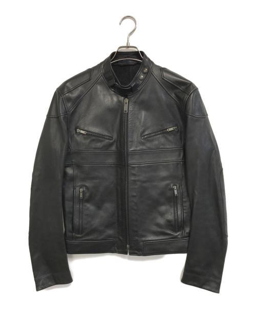 GUCCI（グッチ）GUCCI (グッチ) レザージャケット ブラック サイズ:46の古着・服飾アイテム