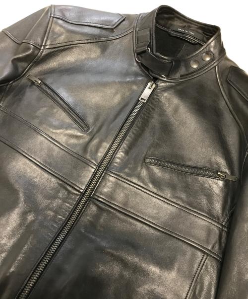 GUCCI（グッチ）GUCCI (グッチ) レザージャケット ブラック サイズ:46の古着・服飾アイテム