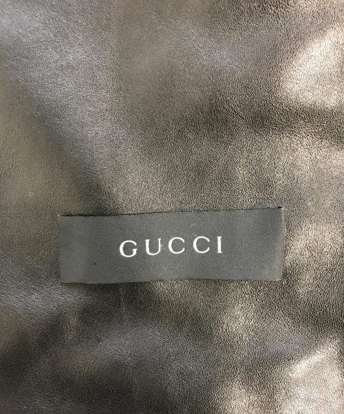 GUCCI（グッチ）GUCCI (グッチ) レザージャケット ブラック サイズ:46の古着・服飾アイテム