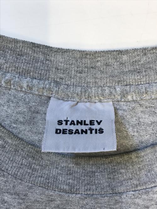 STANLEY DESANTIS（スタンリーデサンティス）STANLEY DESANTIS (スタンリーデサンティス) プリントTシャツ グレー サイズ:XLの古着・服飾アイテム