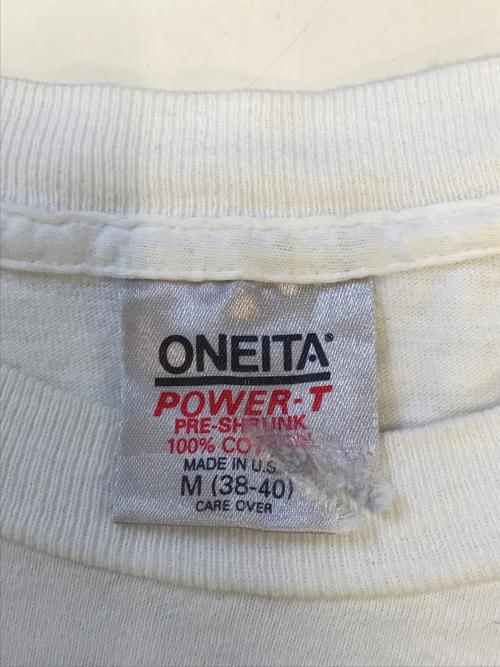 ONEITA（オニータ）ONEITA (オニータ) but seriously (バットシリアスリー) アーティストTシャツ ホワイト サイズ:Ⅿの古着・服飾アイテム