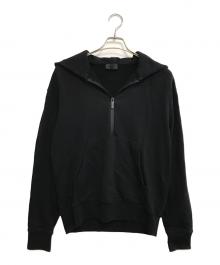 MONCLER（モンクレール）の古着「フードロゴハーフジップパーカー」｜ブラック