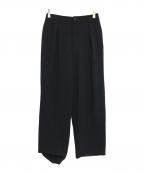GIORGIO ARMANIジョルジョアルマーニ）の古着「ウールドレープスラックス」｜ブラック