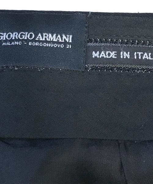 GIORGIO ARMANI（ジョルジョアルマーニ）GIORGIO ARMANI (ジョルジョアルマーニ) ウールドレープスラックス ブラック サイズ:44の古着・服飾アイテム