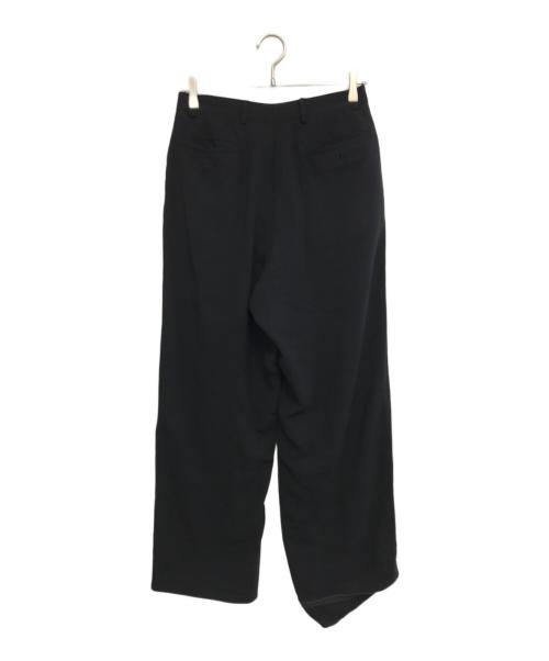 GIORGIO ARMANI（ジョルジョアルマーニ）GIORGIO ARMANI (ジョルジョアルマーニ) ウールドレープスラックス ブラック サイズ:44の古着・服飾アイテム