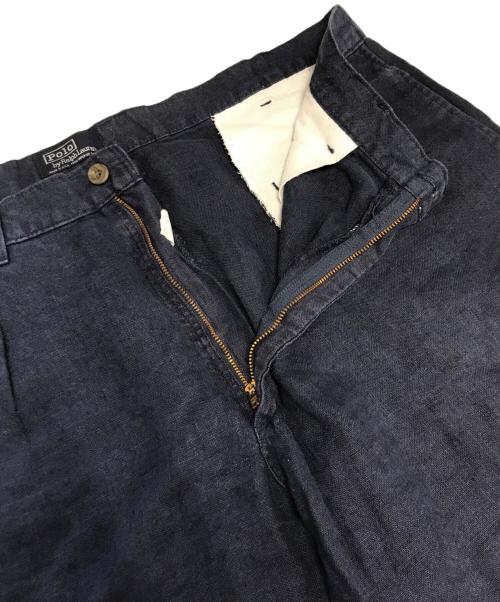 POLO RALPH LAUREN（ポロ・ラルフローレン）POLO RALPH LAUREN (ポロ・ラルフローレン) リネンパンツ ネイビー サイズ:36/30の古着・服飾アイテム