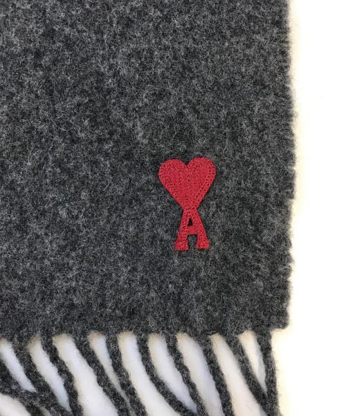 ami（アミ）ami (アミ) RED ADC SCARF グレー サイズ:表記なしの古着・服飾アイテム