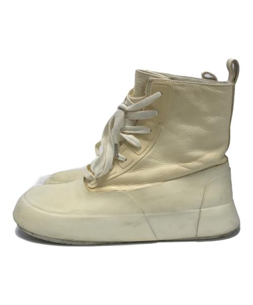 AMBUSH（アンブッシュ）AMBUSH (アンブッシュ) LEATHER MIX HI-TOP SNEAKER ベージュ サイズ:43の古着・服飾アイテム