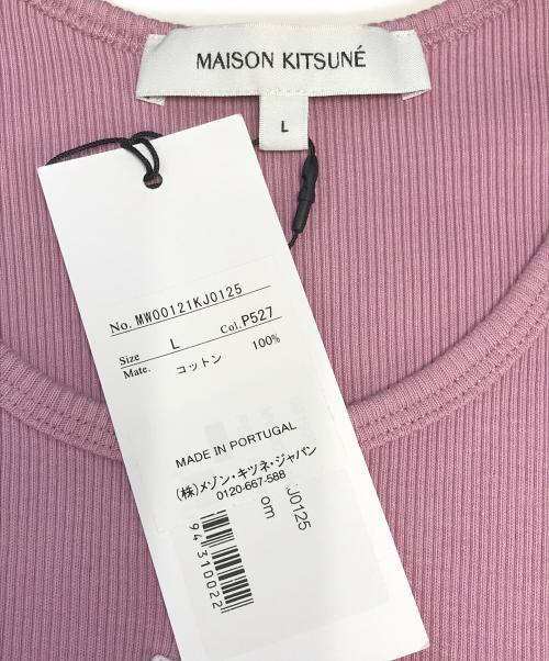 maison kitsune（アシッドメゾンキツネ）maison kitsune (アシッドメゾンキツネ) ロゴタンクトップ ピンク サイズ:L 未使用品の古着・服飾アイテム