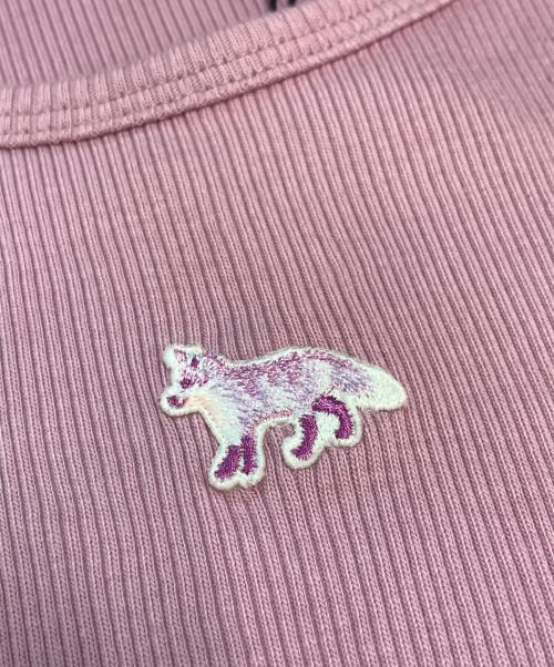 maison kitsune（アシッドメゾンキツネ）maison kitsune (アシッドメゾンキツネ) ロゴタンクトップ ピンク サイズ:L 未使用品の古着・服飾アイテム