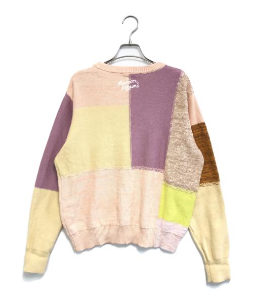 maison kitsune（メゾンキツネ）maison kitsune (メゾンキツネ) ニットカーディガン マルチカラー サイズ:Lの古着・服飾アイテム