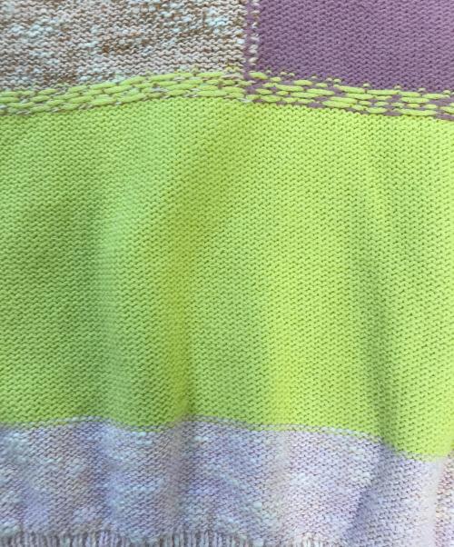 maison kitsune（メゾンキツネ）maison kitsune (メゾンキツネ) ニットカーディガン マルチカラー サイズ:Lの古着・服飾アイテム