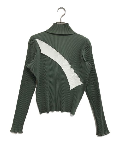 kotohayokozawa（コトハヨコザワ）kotohayokozawa (コトハヨコザワ) プリーツカットソー グリーン サイズ:表記なしの古着・服飾アイテム