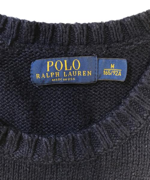 POLO RALPH LAUREN（ポロ・ラルフローレン）POLO RALPH LAUREN (ポロ・ラルフローレン) 星条旗ニット ネイビー サイズ:Mの古着・服飾アイテム