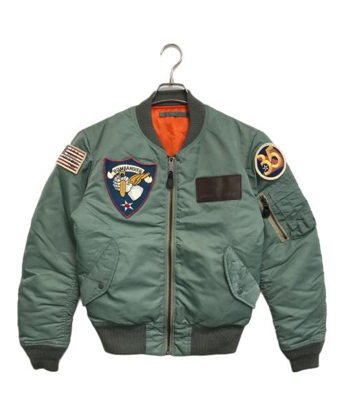 AVIREX（アヴィレックス）AVIREX (アヴィレックス) リバーシブルMA-1ジャケット グリーン サイズ:Mの古着・服飾アイテム