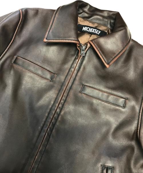 MICHIXSLY（ミチカケルスライ）MICHIXSLY (ミチカケルスライ) フェイクレザージャケット ブラウン サイズ:FREEの古着・服飾アイテム