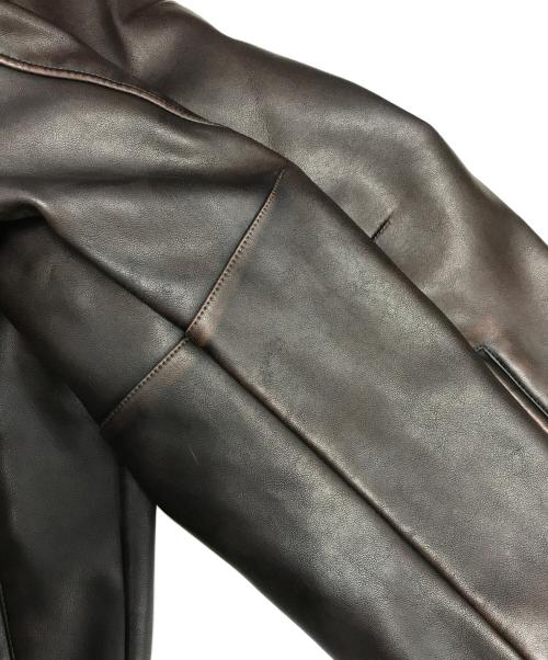 MICHIXSLY（ミチカケルスライ）MICHIXSLY (ミチカケルスライ) フェイクレザージャケット ブラウン サイズ:FREEの古着・服飾アイテム